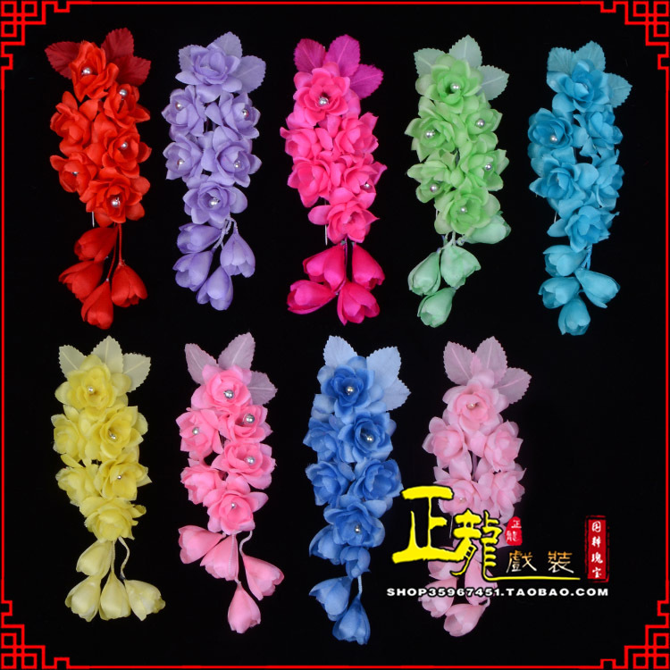 兴鬓花头饰小花头花 真丝绢花