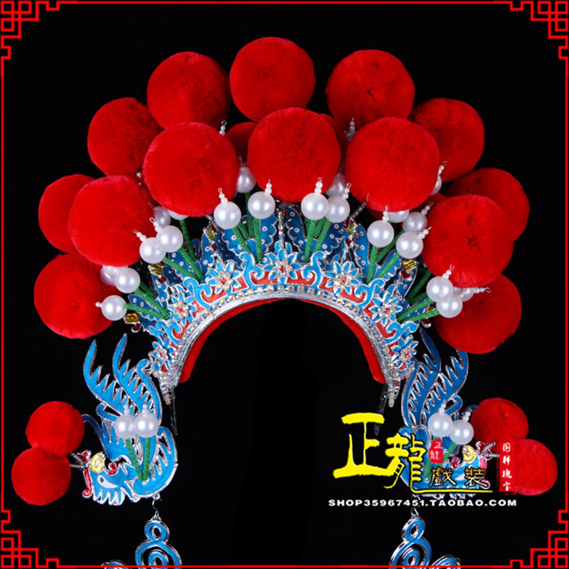 兴戏曲盔帽武旦穆桂英花木兰女将 中档七星帽